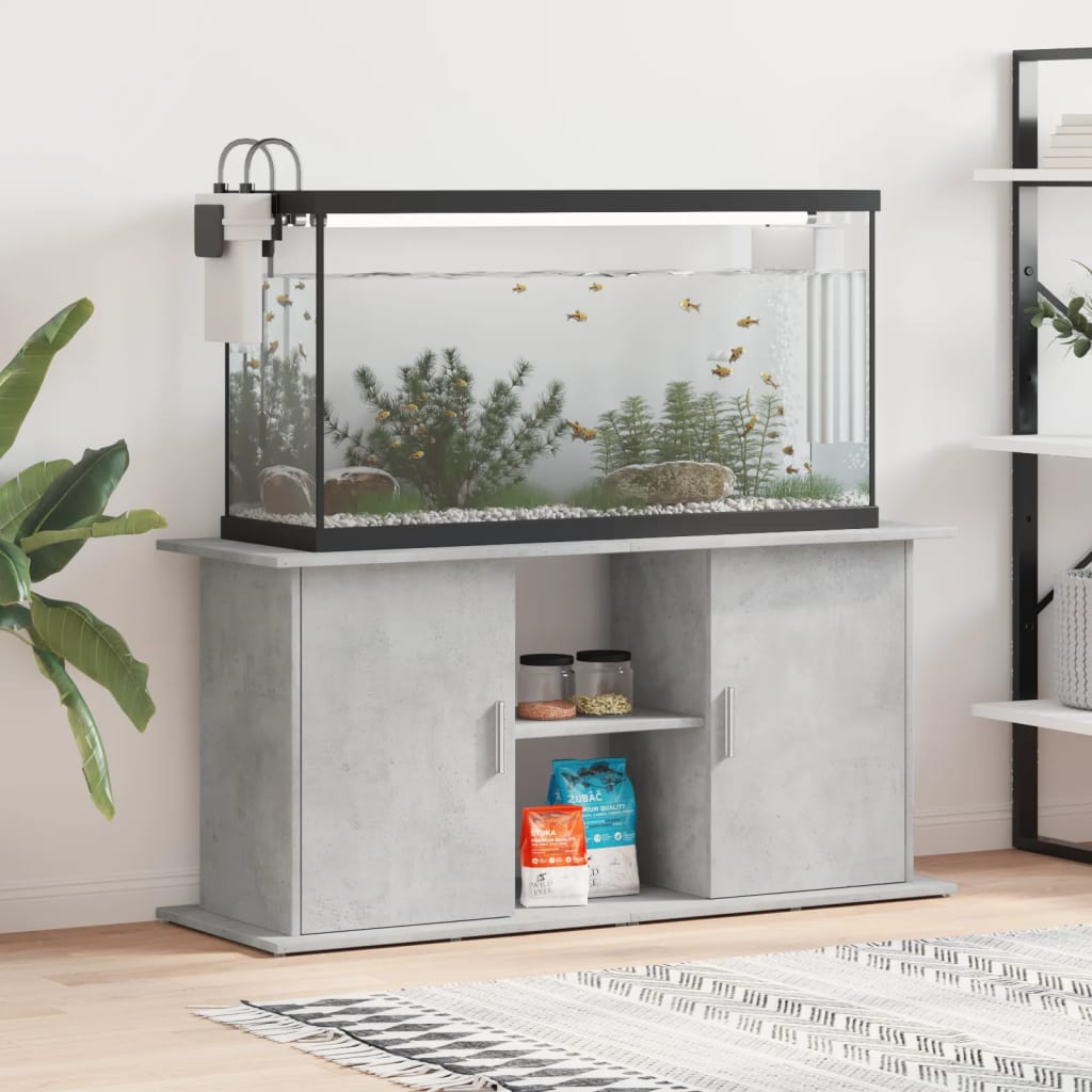 Stalak za akvarij Betonsko-sivi 121x41x58 cm Konstruirano drvo