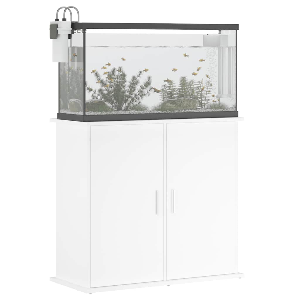 Stalak za akvarij bijeli 81 x 36 x 73 cm od konstruiranog drva