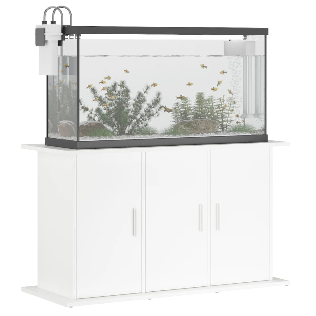 Stalak za akvarij bijeli 101 x 41 x 58 cm od konstruiranog drva