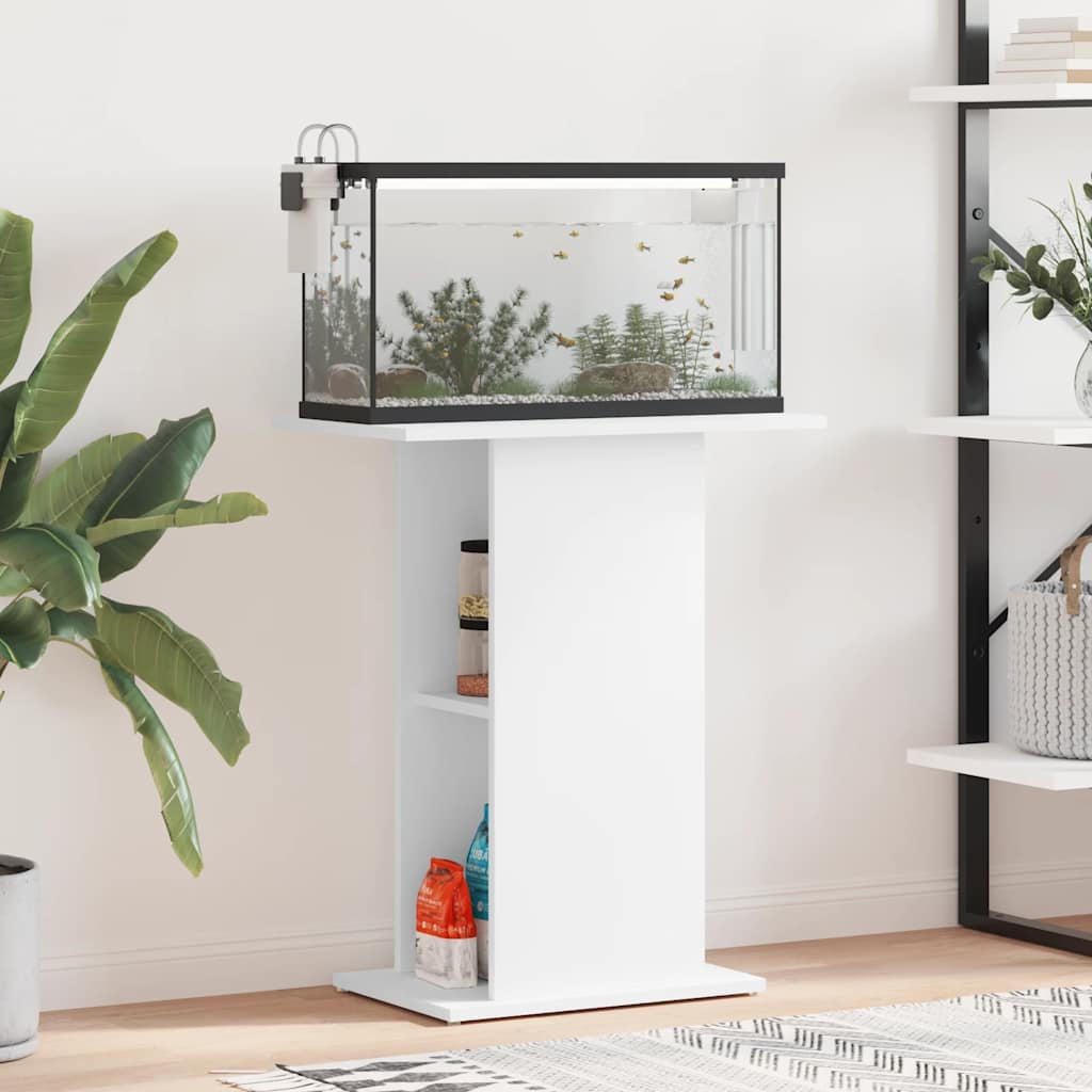 Stalak za akvarij bijeli 60,5x36x72,5 cm od konstruiranog drva