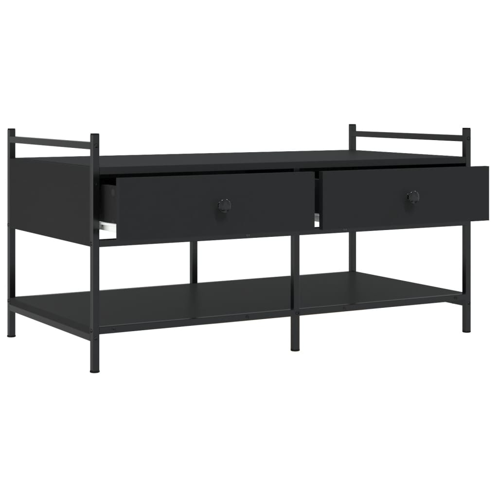 Stolić za kavu crni 99x50x50 cm od konstruiranog drva