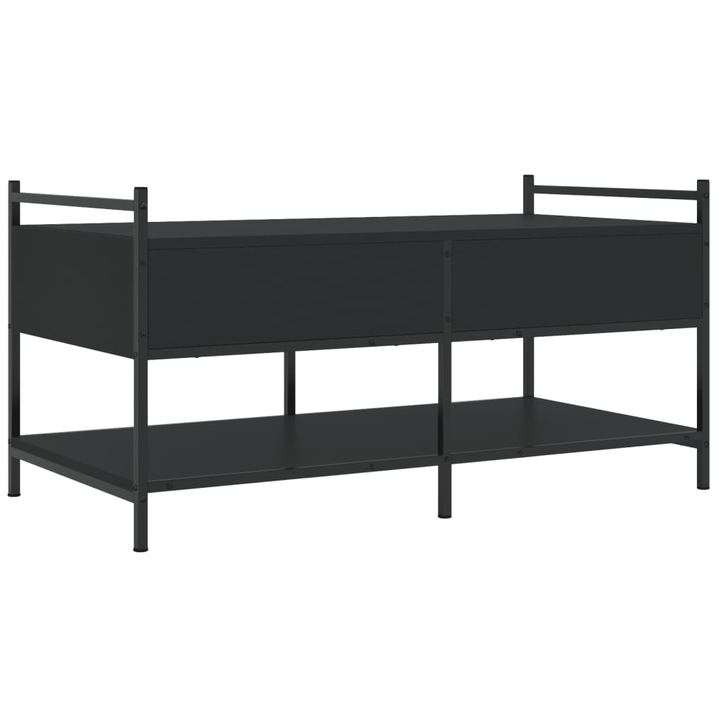 Stolić za kavu crni 99x50x50 cm od konstruiranog drva