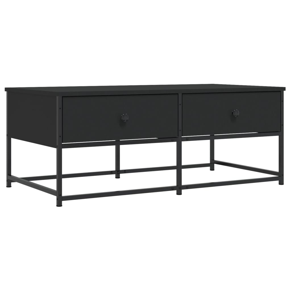 Stolić za kavu crni 100 x 51 x 40 cm od konstruiranog drva