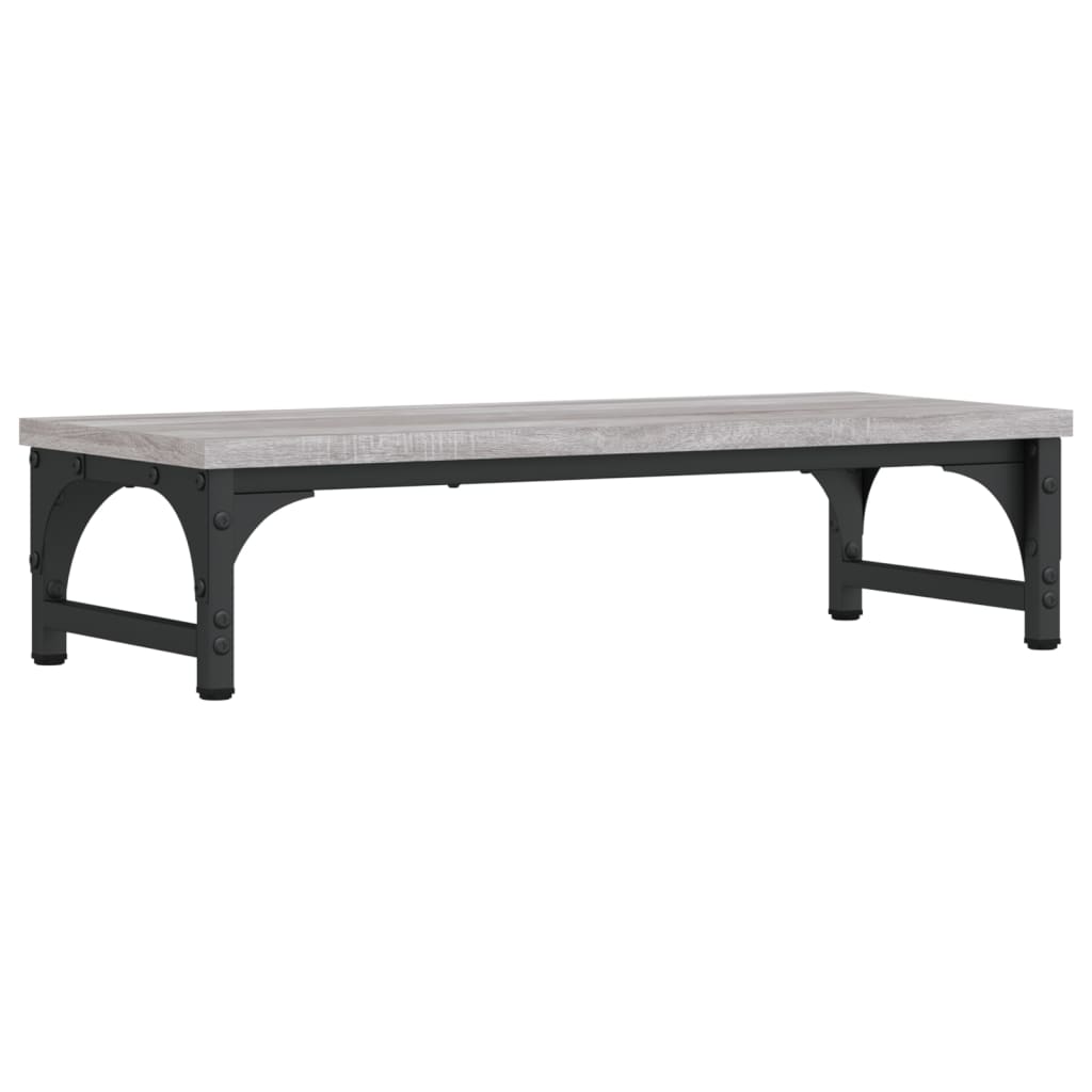 Stalak za monitor siva boja hrasta 55x23x14cm konstruirano drvo