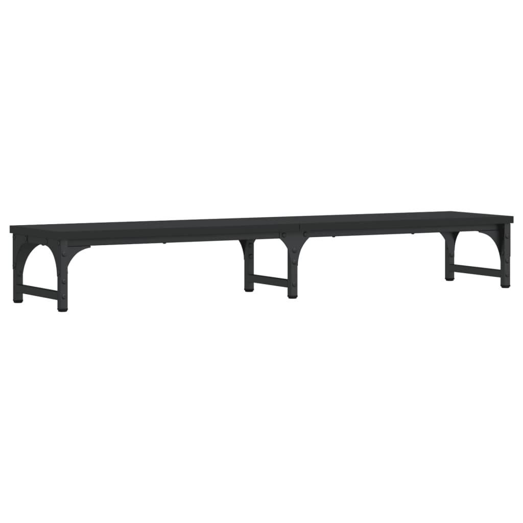 Stalak za monitor crni 105 x 23 x 15,5 cm od konstruiranog drva