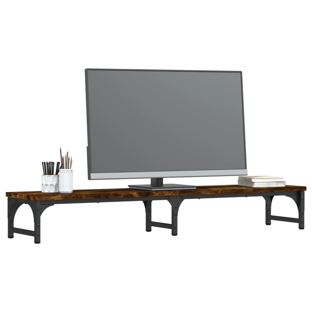 Stalak za monitor boja dimljenog hrasta 105x23x15,5 cm drveni
