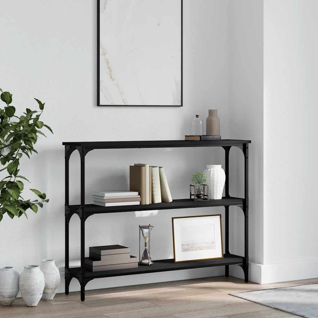 Konzolni stol crni 100 x 22,5 x 75 cm od konstruiranog drva