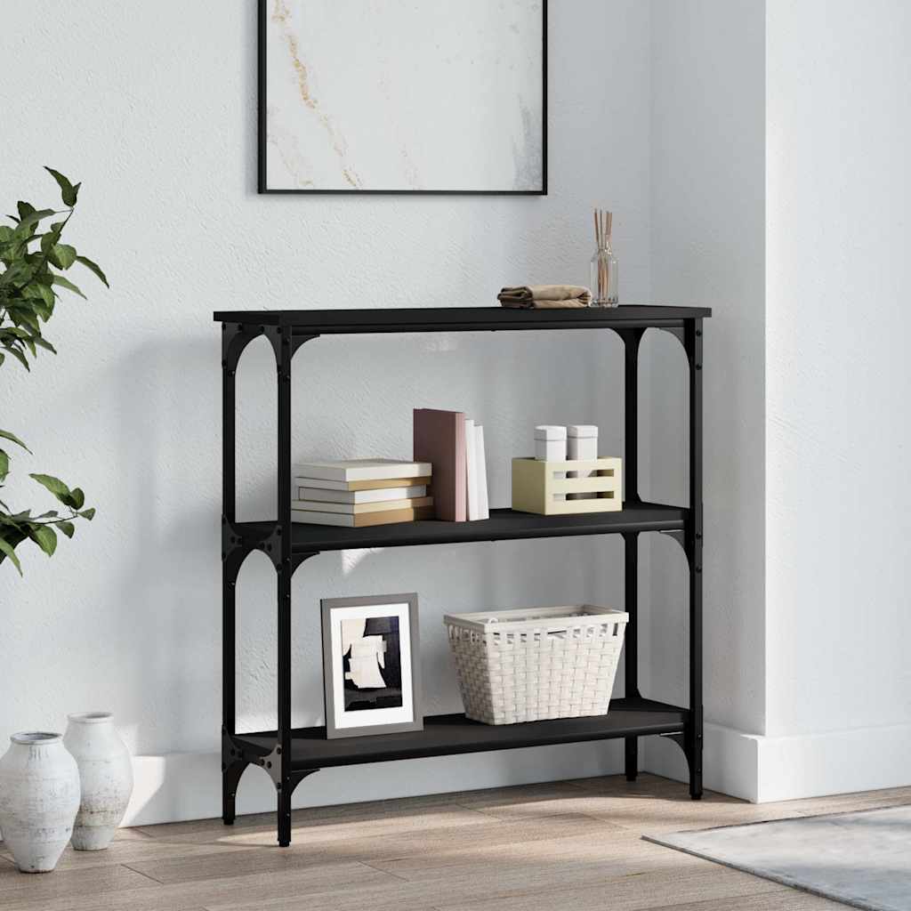 Konzolni stol crni 75 x 22,5 x 75 cm od konstruiranog drva