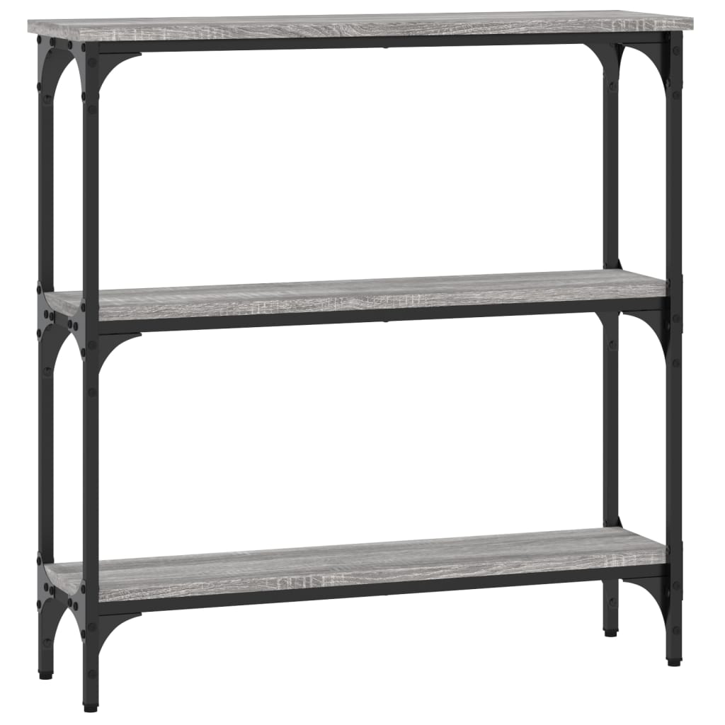 Konzolni stol siva boja hrasta 75x22,5x75 cm konstruirano drvo