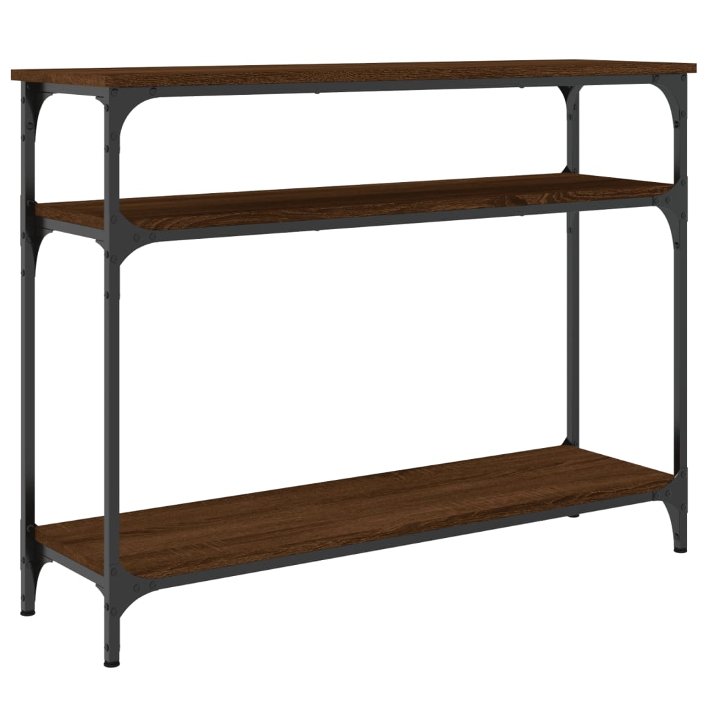 Konzolni stol boja smeđeg hrasta 100x29x75 cm konstruirano drvo