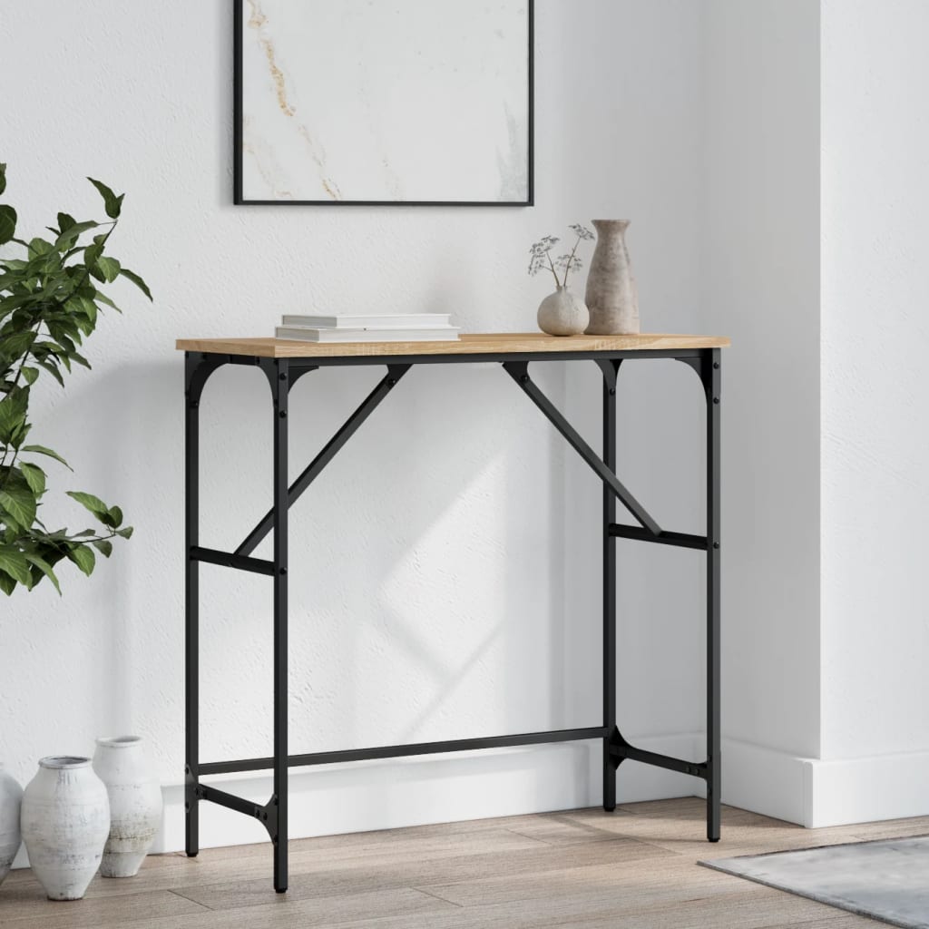 Konzolni stol boja hrasta 75 x 32 x 75 cm konstruirano drvo