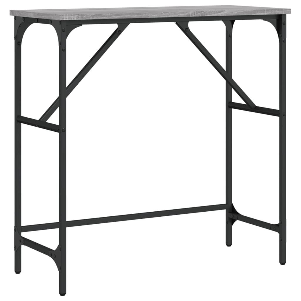 Konzolni stol siva boja hrasta 75x32x75 cm konstruirano drvo