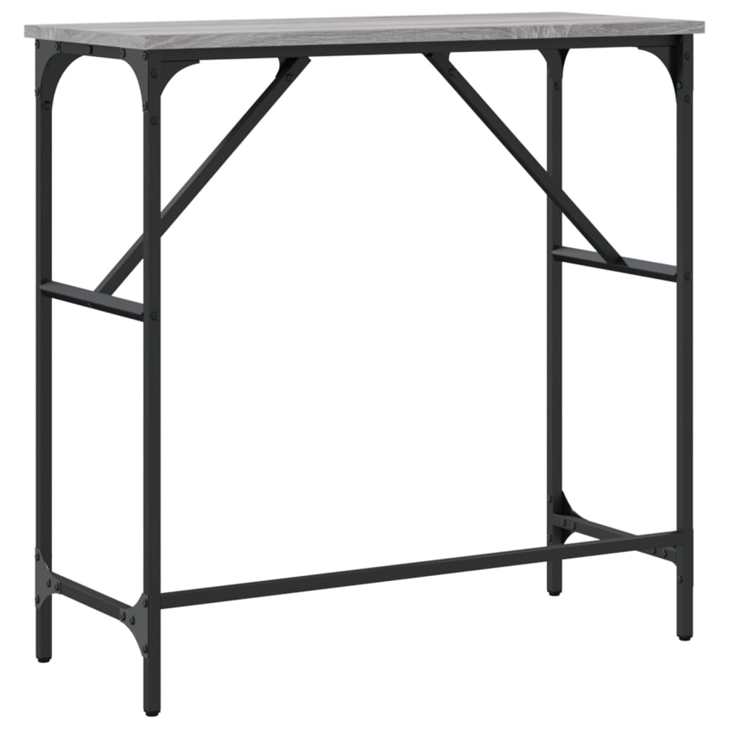 Konzolni stol siva boja hrasta 75x32x75 cm konstruirano drvo