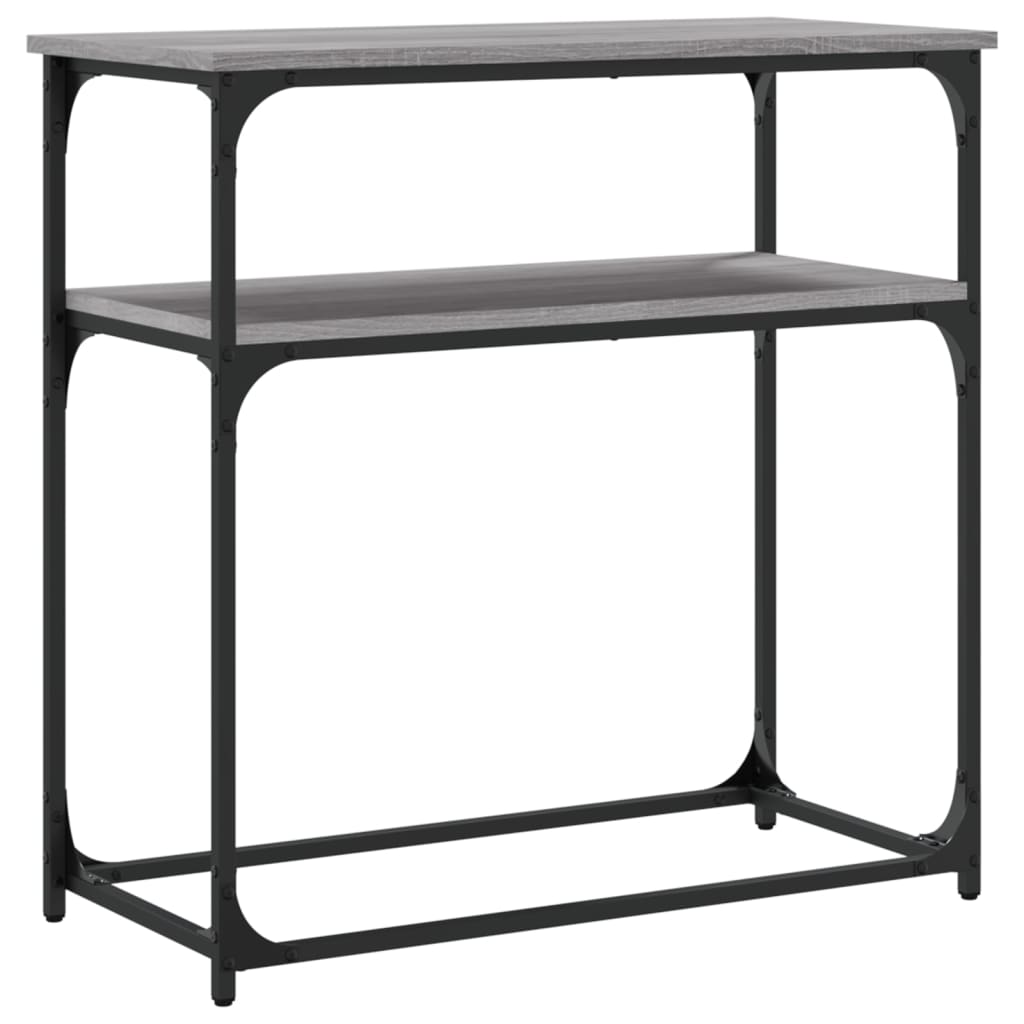 Konzolni stol siva boja hrasta 75x35,5x75 cm konstruirano drvo