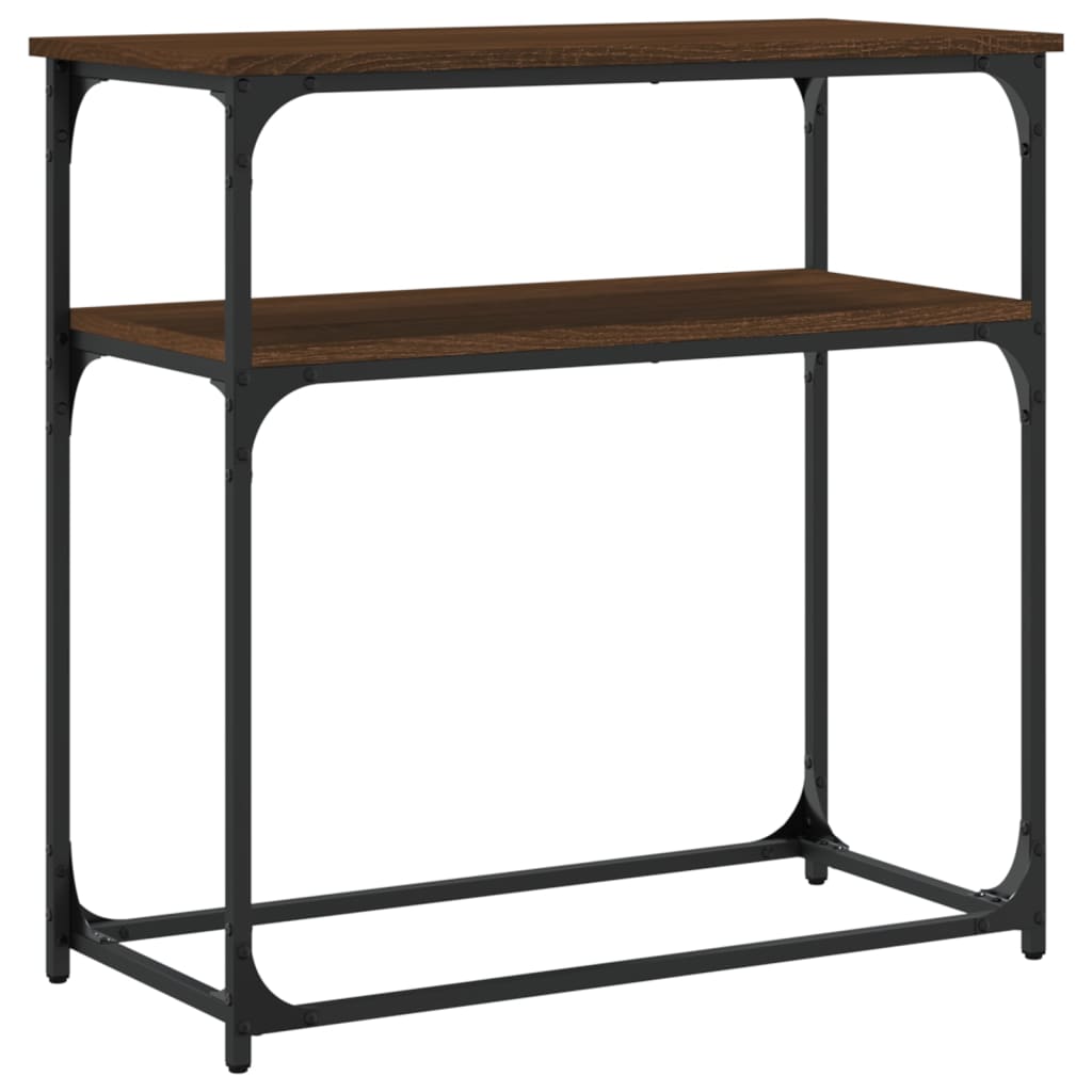Konzolni stol smeđa boja hrasta 75x35,5x75 cm konstruirano drvo