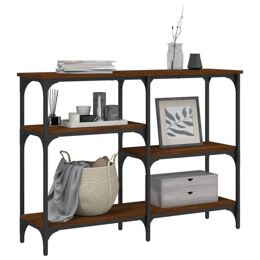 Konzolni stol boja smeđeg hrasta 102x29x75 cm konstruirano drvo