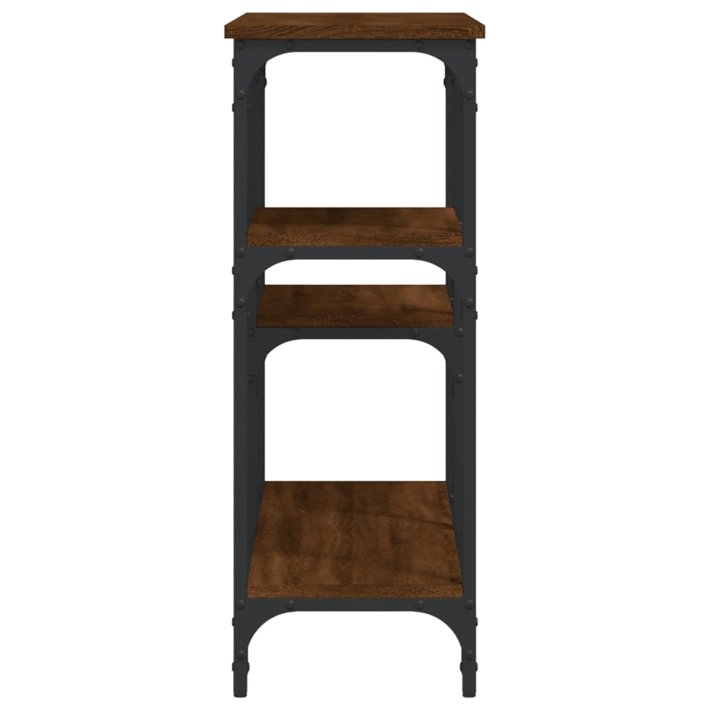 Konzolni stol boja smeđeg hrasta 102x29x75 cm konstruirano drvo
