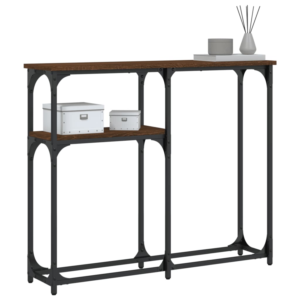 Konzolni stol boja hrasta 90 x 22,5 x 75 cm konstruirano drvo