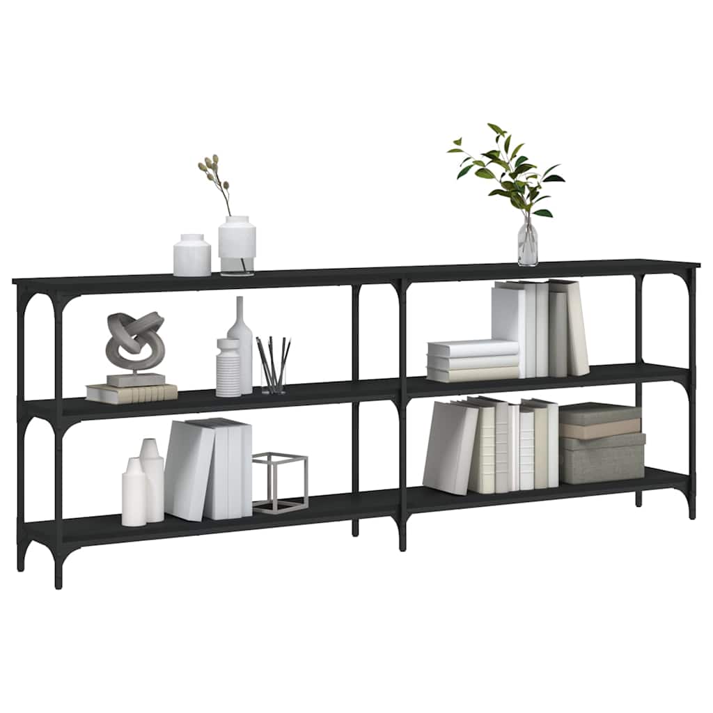 Konzolni stol crni 200 x 29 x 75 cm od konstruiranog drva