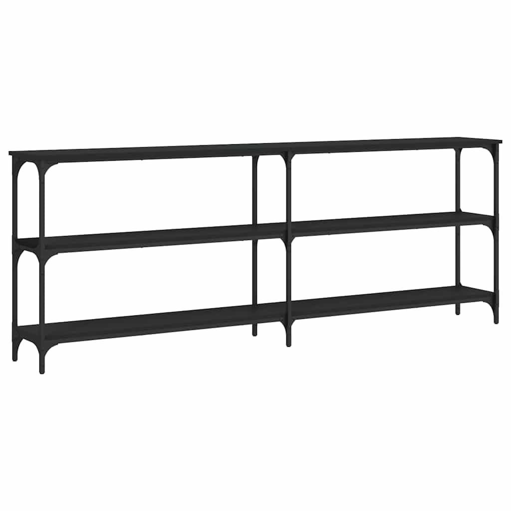 Konzolni stol crni 200 x 29 x 75 cm od konstruiranog drva