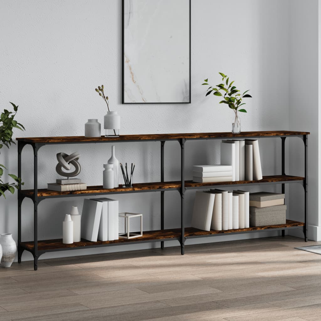 Konzolni stol boja hrasta 200x29x75 cm od konstruiranog drva