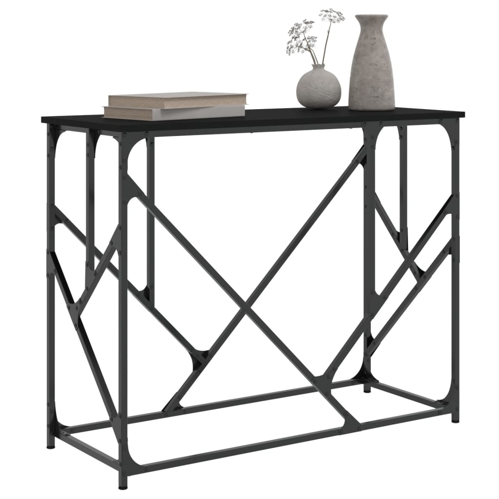 Konzolni stol crni 100 x 40 x 80 cm od konstruiranog drva