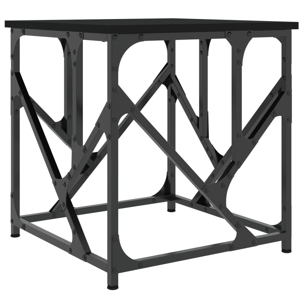 Stolić za kavu crni 45 x 45 x 47,5 cm od konstruiranog drva