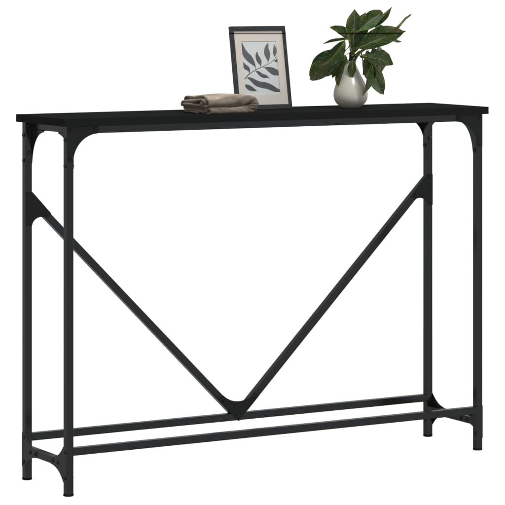 Konzolni stol crni 102 x 22,5 x 75 cm od konstruiranog drva