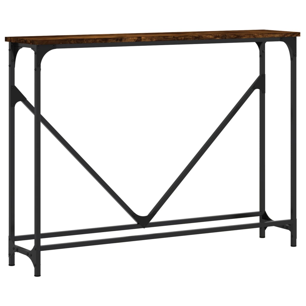 Konzolni stol boja hrasta 102 x 22,5 x 75 cm konstruirano drvo