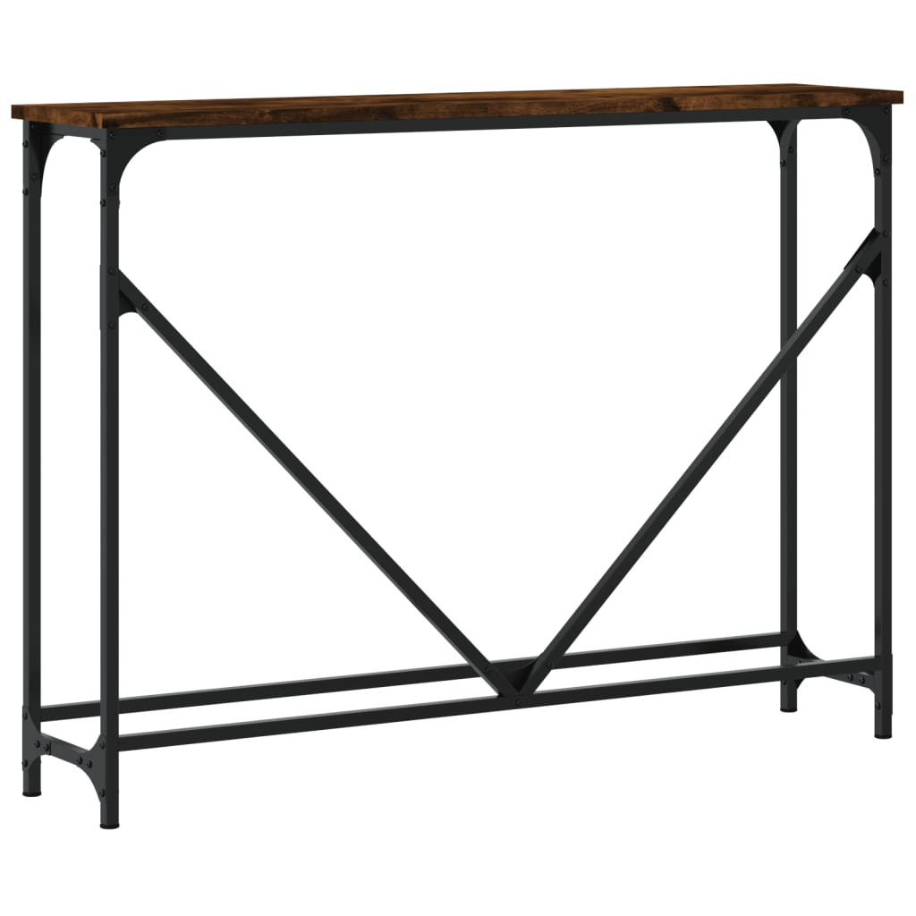 Konzolni stol boja hrasta 102 x 22,5 x 75 cm konstruirano drvo