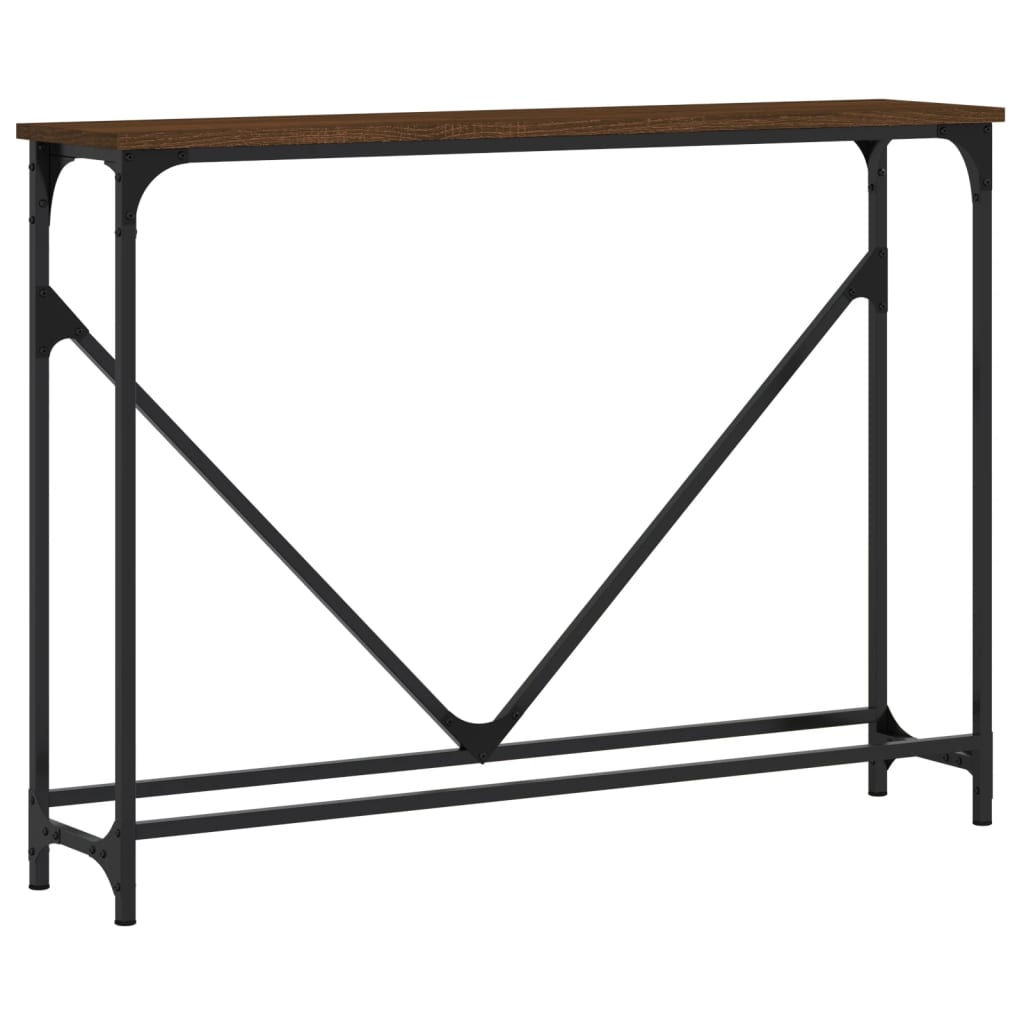 Konzolni stol boja hrasta 102 x 22,5 x 75 cm konstruirano drvo