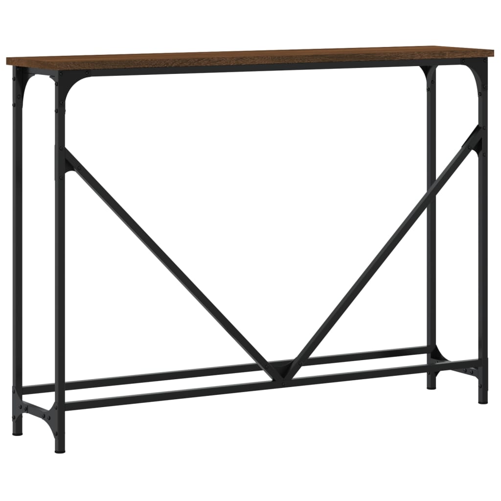 Konzolni stol boja hrasta 102 x 22,5 x 75 cm konstruirano drvo