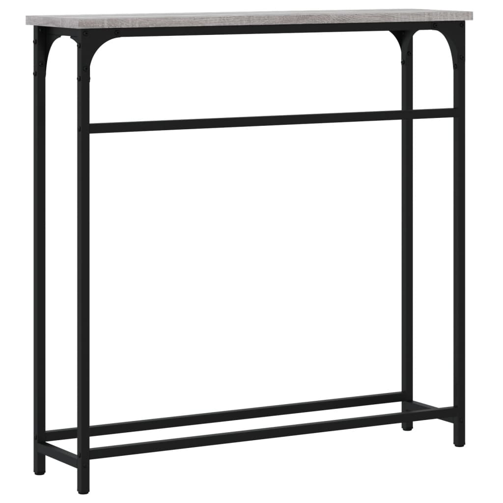 Konzolni stol siva boja hrasta 75x19,5x75 cm konstruirano drvo