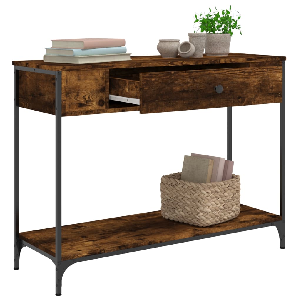 Konzolni stol boja hrasta 100 x 34,5 x 75 cm konstruirano drvo