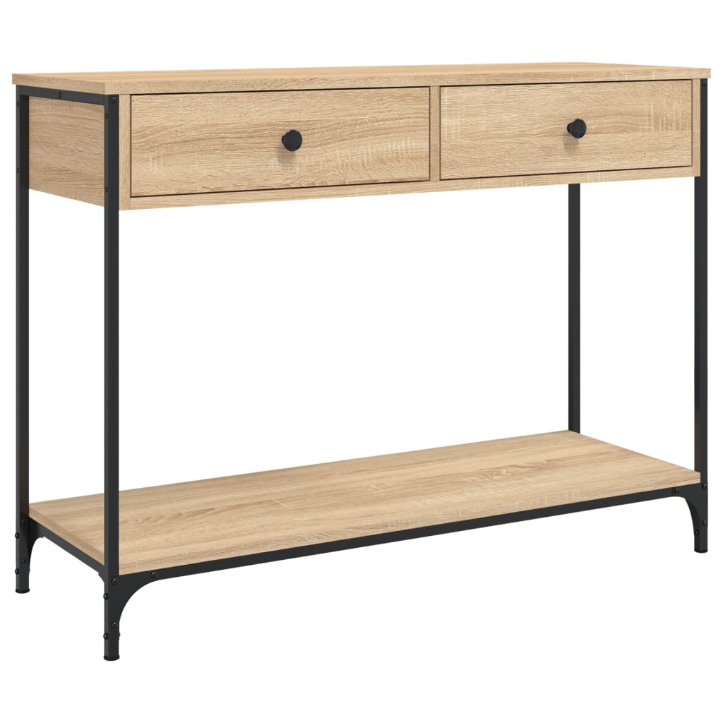 Konzolni stol boja hrasta 100 x 34,5 x 75 cm konstruirano drvo