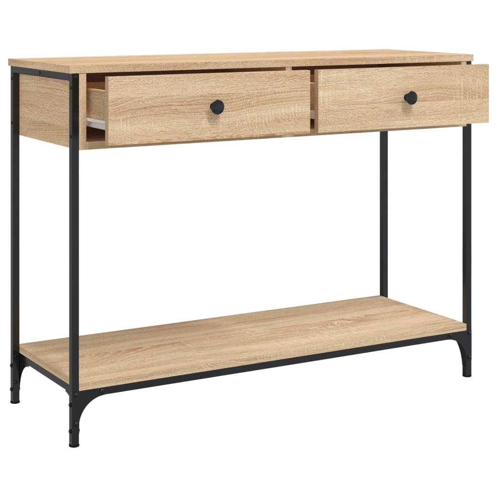 Konzolni stol boja hrasta 100 x 34,5 x 75 cm konstruirano drvo