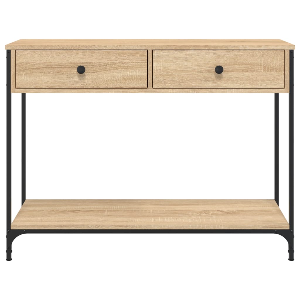 Konzolni stol boja hrasta 100 x 34,5 x 75 cm konstruirano drvo