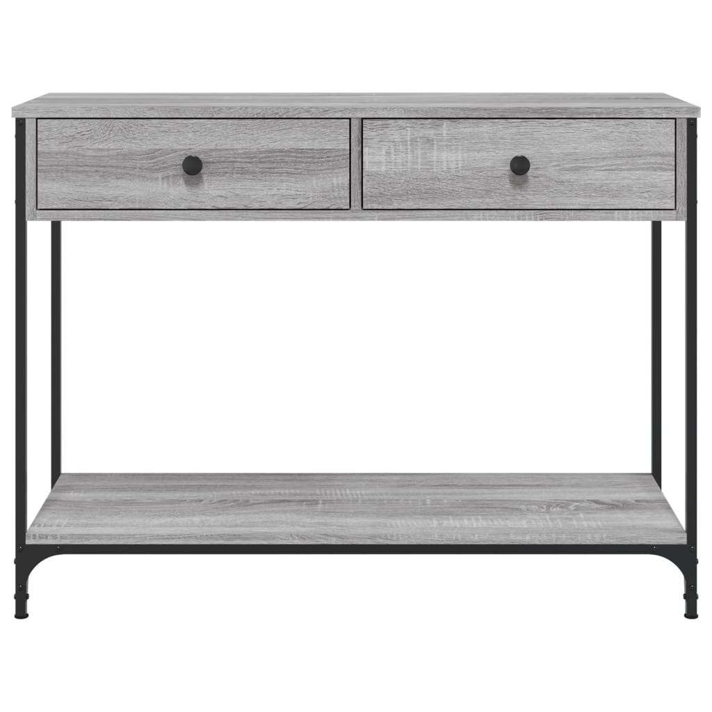 Konzolni stol siva boja hrasta 100x34,5x75 cm konstruirano drvo