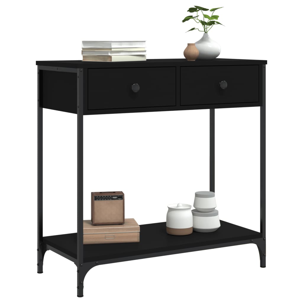 Konzolni stol crni 75 x 34,5 x 75 cm od konstruiranog drva