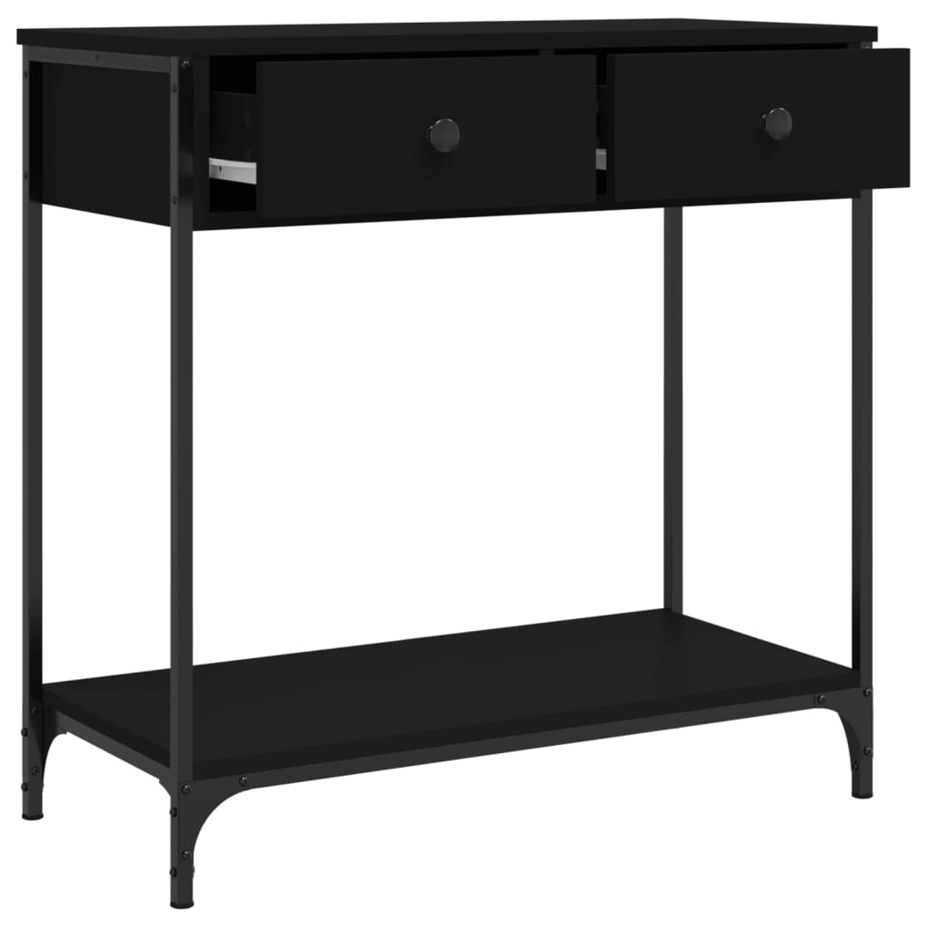 Konzolni stol crni 75 x 34,5 x 75 cm od konstruiranog drva