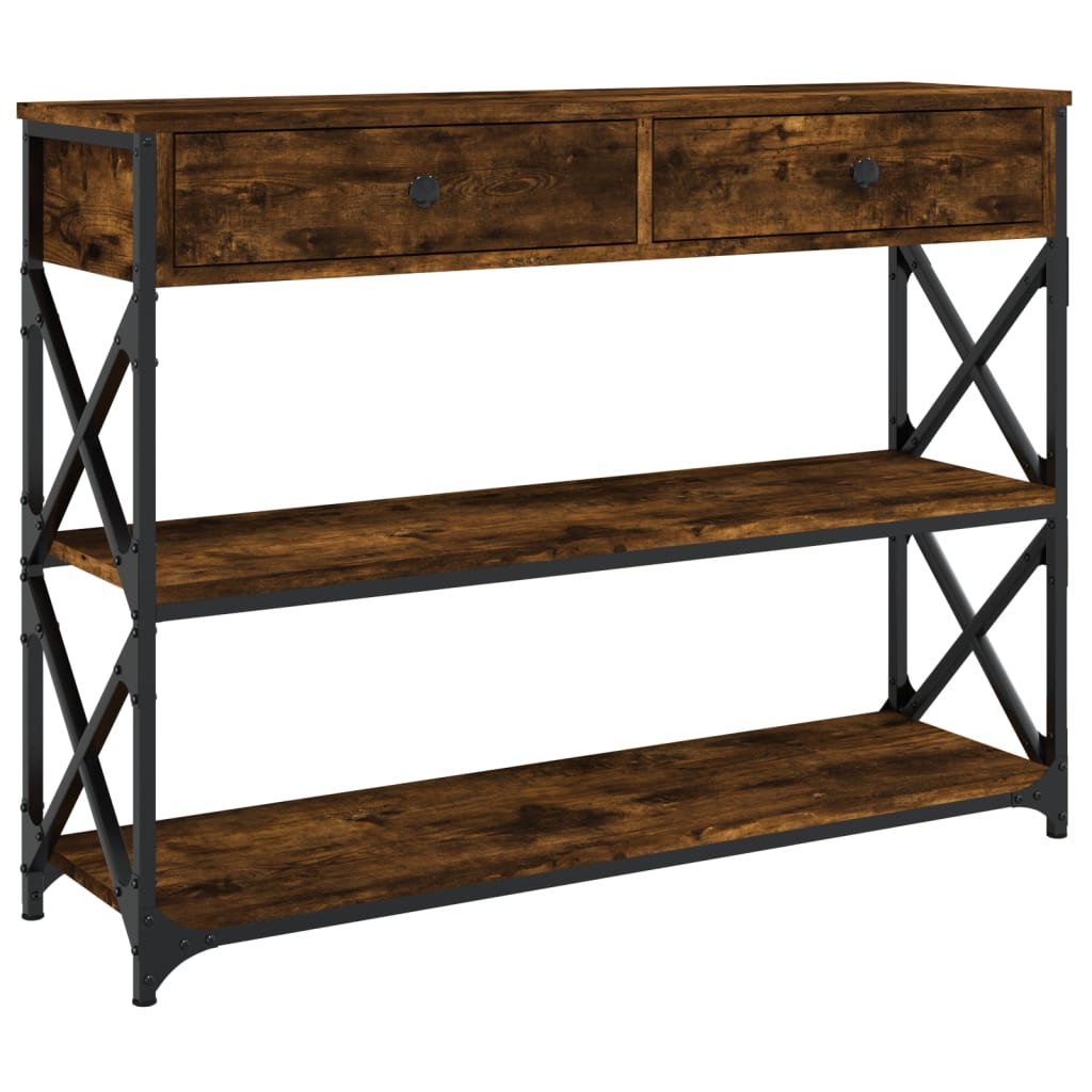 Konzolni stol boja hrasta 100x28x75 cm od konstruiranog drva