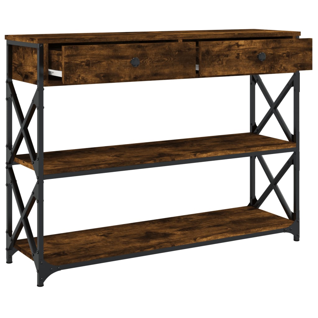 Konzolni stol boja hrasta 100x28x75 cm od konstruiranog drva