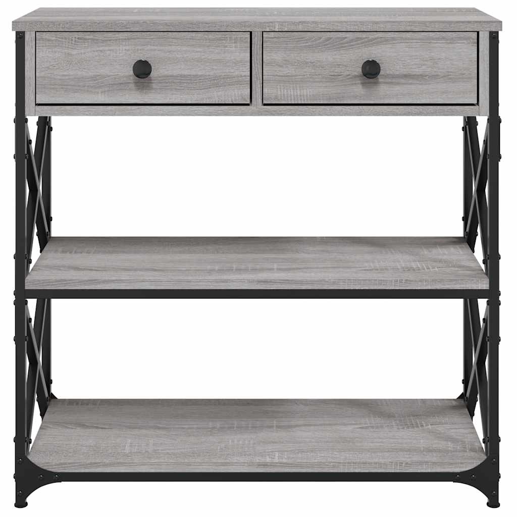 Konzolni stol siva boja hrasta 75x28x75 cm konstruirano drvo