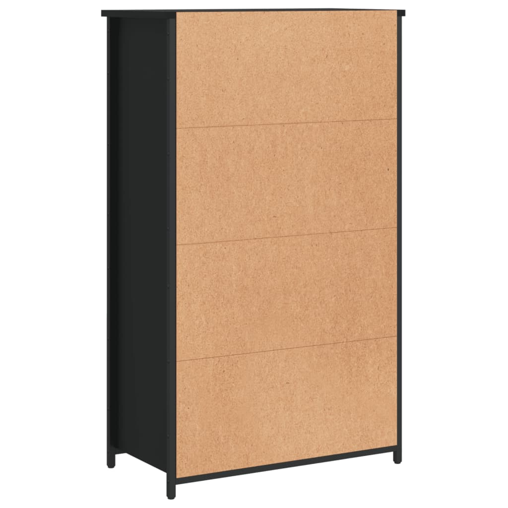 Visoka komoda crna 62 x 32 x 103,5 cm od konstruiranog drva