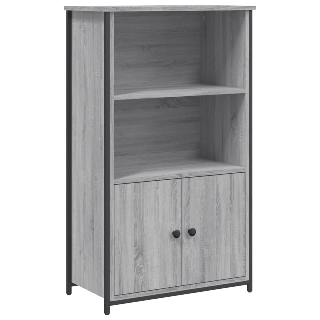 Visoka komoda siva boja hrasta 62x32x103,5 cm konstruirano drvo