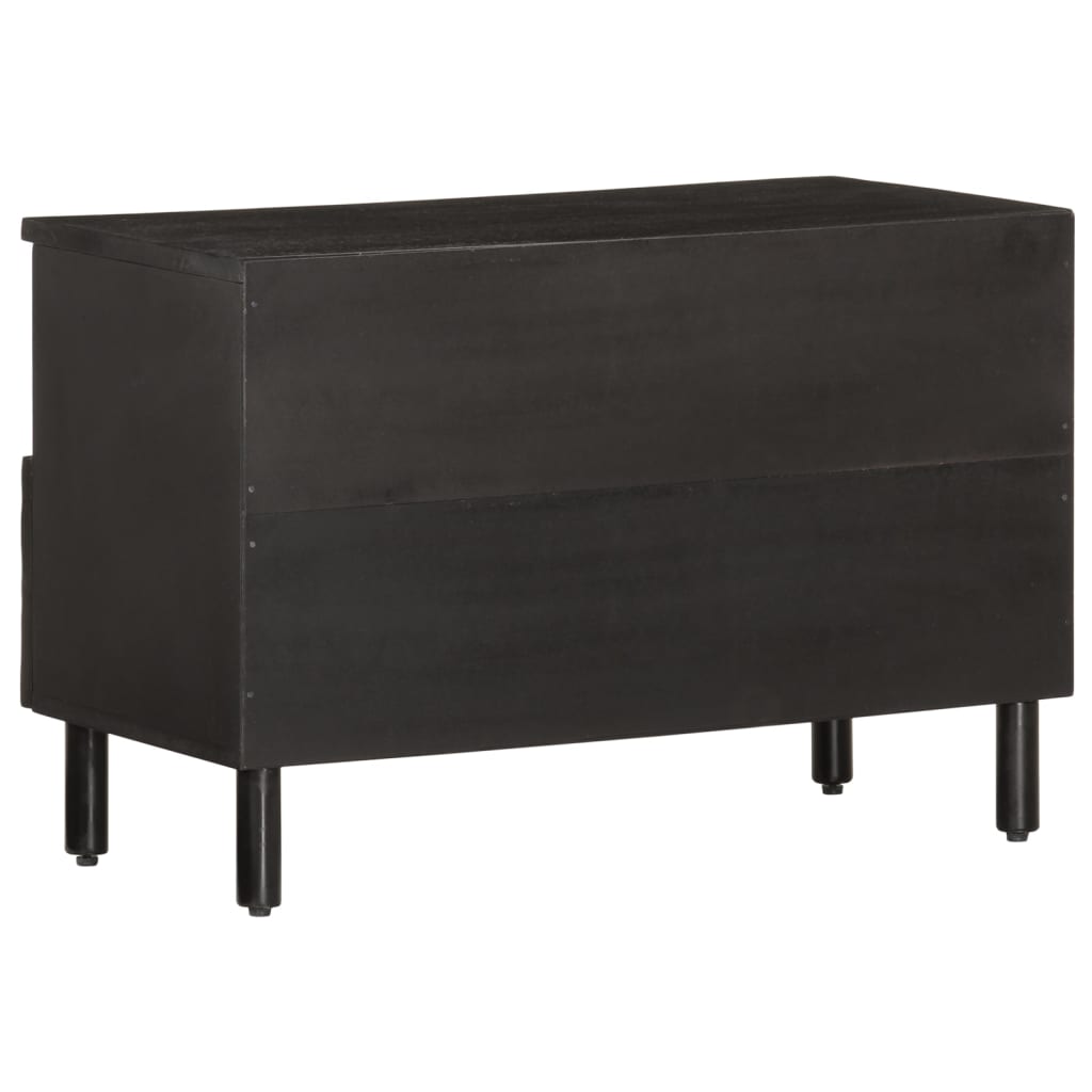TV ormarić crni 70 x 33 x 46 cm od masivnog drva manga