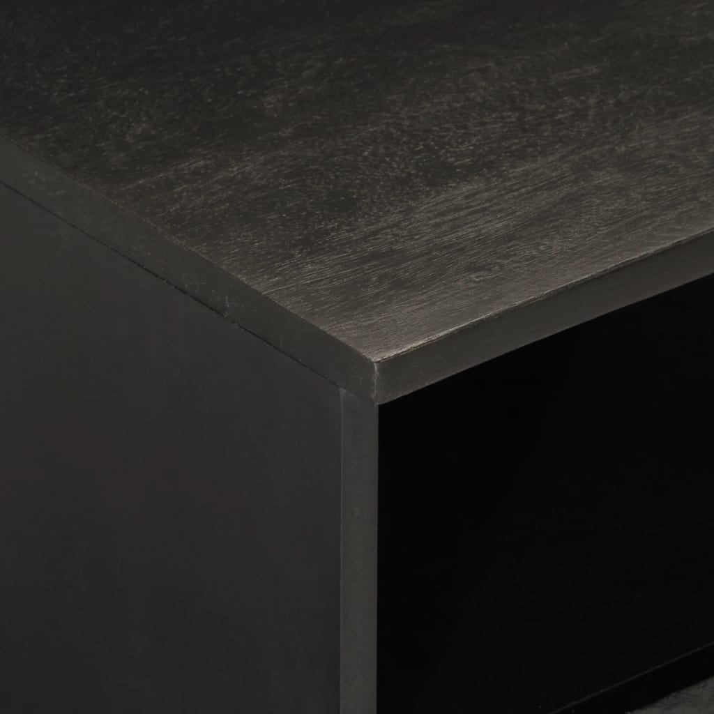 TV ormarić crni 70 x 33 x 46 cm od masivnog drva manga