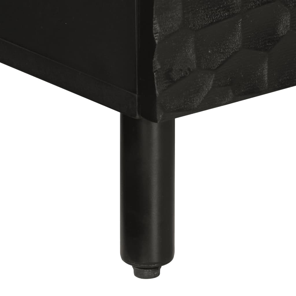 TV ormarić crni 70 x 33 x 46 cm od masivnog drva manga