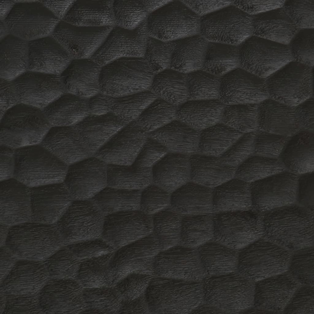 Noćni ormarići 2 kom crni 40x33x46 cm od masivnog drva manga