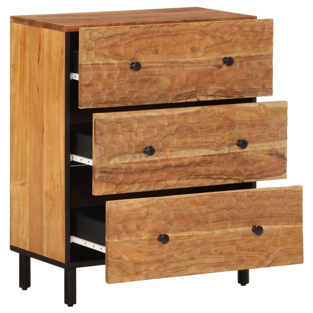 Bočni ormarić 60 x 33 x 75 cm od masivnog bagremovog drva